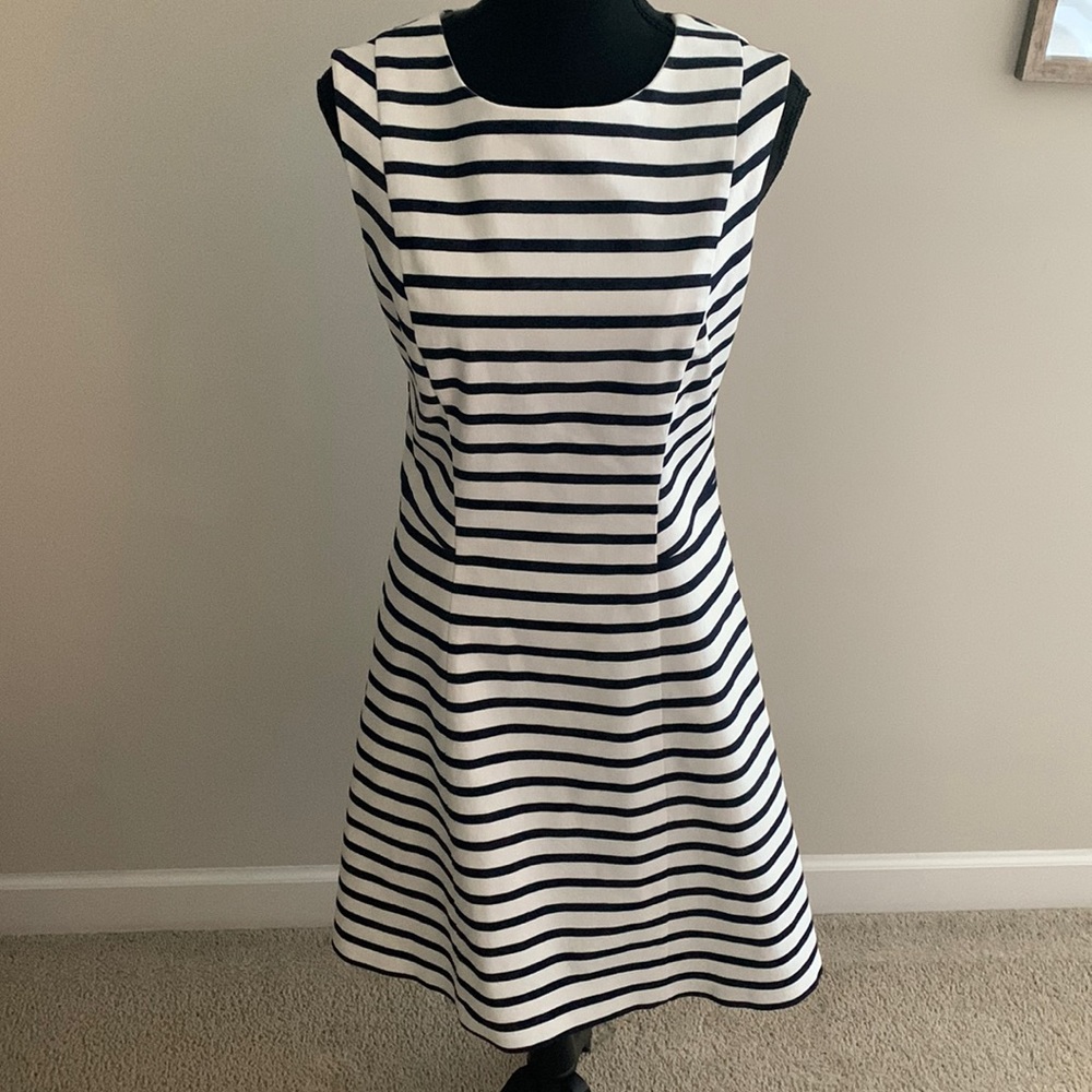 Navy and White Dress
